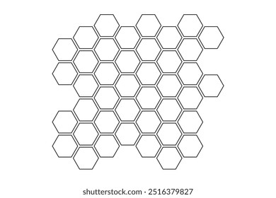 Honeycomb vector icon. Propolis honeycomb structure. Honey, pollen, wax, parchment and bee products in sketch style. Stock black and white vector illustration isolated on a white background.