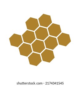 Honeycomb vector icon with real honeycomb color