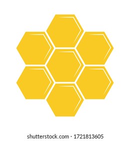 Honeycomb vector icon. Sweet natural food. Honey cells symbol on white background.