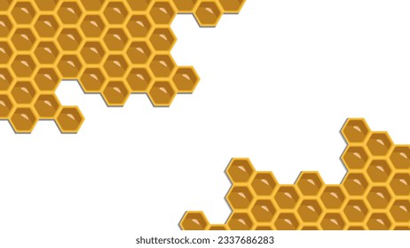 Honeycomb vector illustration background. beehive hexagons background