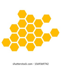 Honeycomb. Vector Illustration of Geometric Hexagons Background