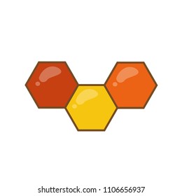 Honeycomb. Vector illustration of honey. Logo ideas