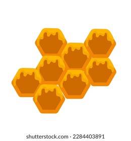 Honeycomb vector illustration isolated on the white background