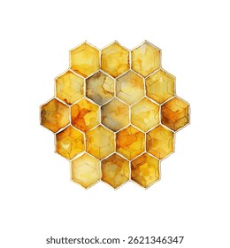 honeycomb vector illustration in watercolor style
