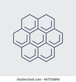 Honeycomb Vector Line Icon. Eps.-10.