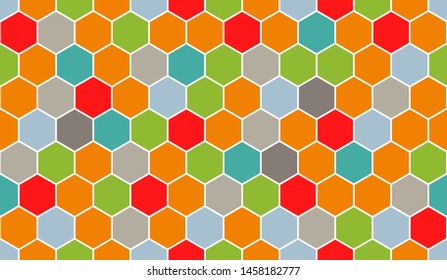 honeycomb vector pattern for design textiles and backgrounds
