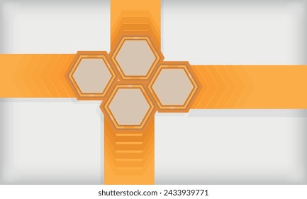  honeycomb vector pattern. Honey background with hexagons. Yellow and white geometric texture. Abstract illustration