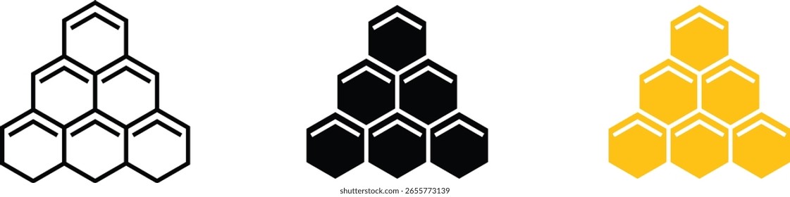 Honeycomb Vector Set – Geometric Hexagon Design