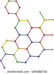 Honeycomb wallpaper. Repeated interlocking polygons tessellation.