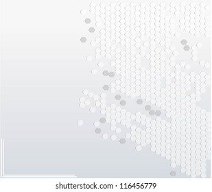 honeycomb white vector illustration