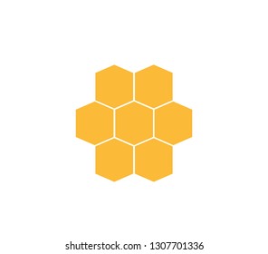 Honeycomb yellow icon. honeycomb logo vector. 
