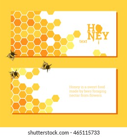 Honeycombs bright vector background illustration