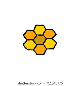 honeycombs doodle icon
