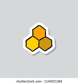 honeycombs doodle sticker icon