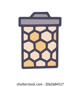 honeycombs frame color vector doodle simple icon