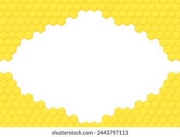 Honeycombs Frame. Vector Illustration of a Natural Background with Honeycombs.