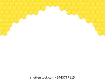 Honeycombs Frame. Vector Illustration of a Natural Background with Honeycombs.