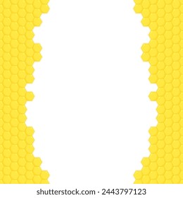 Honeycombs Frame. Vector Illustration of a Natural Background with Honeycombs.