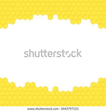 Honeycombs Frame. Vector Illustration of a Natural Background with Honeycombs.