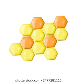Waben. Honigtextur auf isoliertem Hintergrund. Vorlage für Ihr Design.