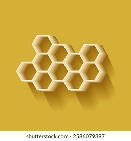 Honeycombs icon with drop shadow. Vector design. 