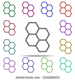 honeycombs icon. Elements of autumn in multi color style icons. Simple icon for websites, web design, mobile app, info graphics