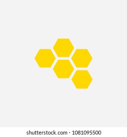 Honeycombs icon illustration,honey vector sign symbol