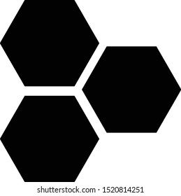 honeycombs icon on white background. flat style. Three hexagons cell icon for your web site design, logo, app, UI. Three hexagons cell symbol. honeycombs sign. 