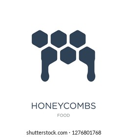 honeycombs icon vector on white background, honeycombs trendy filled icons from Food collection, honeycombs vector illustration
