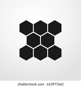 honeycombs icon. vector sign symbol on white background