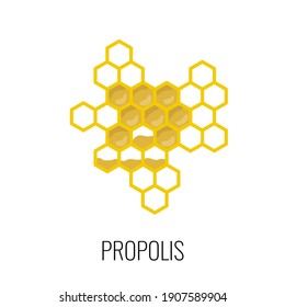 Honeycombs isolated on the white background. Vector illustration