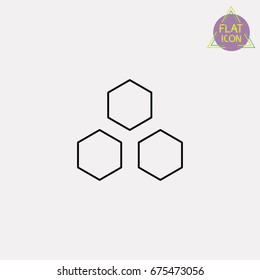 honeycombs line icon