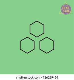 honeycombs line icon