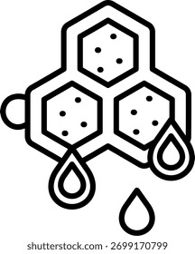 Diseño de icono de Vector de línea de panales
