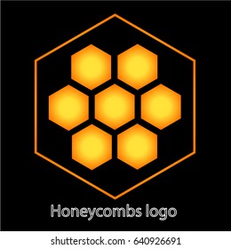 Honeycombs logo. Vector illustration. 
