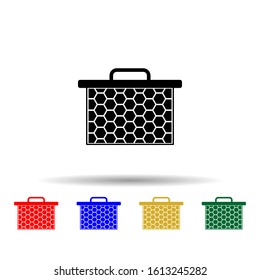 honeycombs multi color style icon. Simple glyph, flat vector of beekeeping icons for ui and ux, website or mobile application