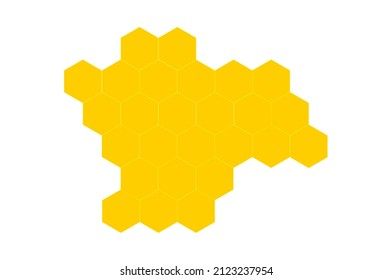 Viñetas en un fondo blanco aislado. Ilustración vectorial del fondo de hexágonos geométricos