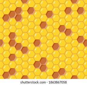 Honeycombs pattern. Seamless hexagonal background