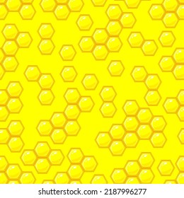 Honeycombs seamless pattern, vector illustration