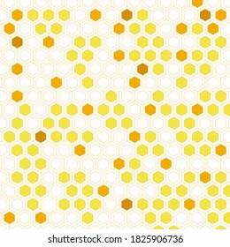 Peines de miel. Fondo vectorial. Colores amarillo, naranja y blanco