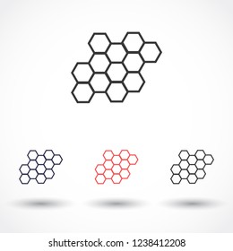 honeycombs vector icon 10 eps