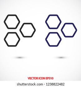 honeycombs vector icon 10 eps