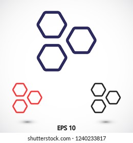 honeycombs vector icon 10 eps