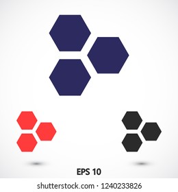 honeycombs vector icon 10 eps