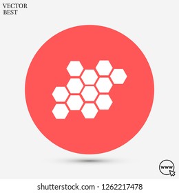 honeycombs vector icon 10 eps