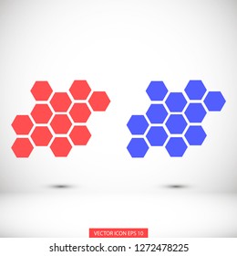 honeycombs vector icon 10 eps