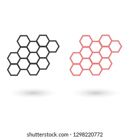 honeycombs vector icon 10 eps