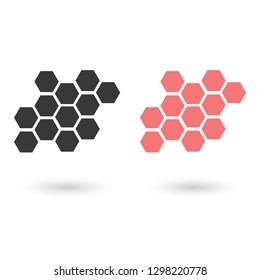 honeycombs vector icon 10 eps