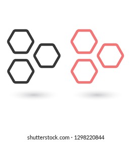 honeycombs vector icon 10 eps