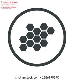 honeycombs vector icon 10 eps , Lorem ipsum Flat design
